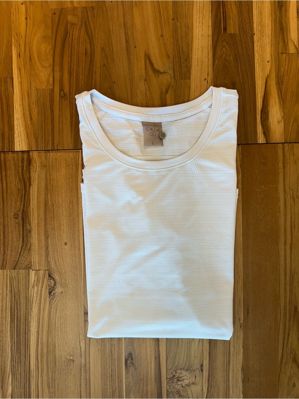 CALIA Ventilated Workout Tee — Size Large — White